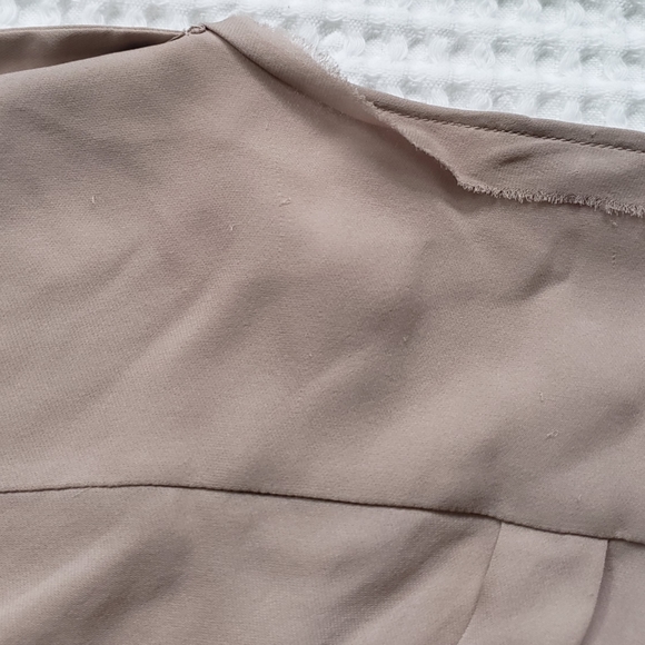 PARKER silk earth tone longsleeve ruffle lapel blouse XS - Picture 6 of 10